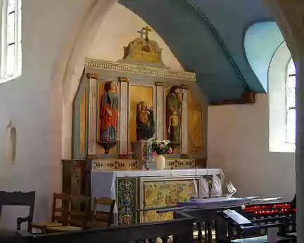 Intérieur de la chapelle St They Récemment restaurée
